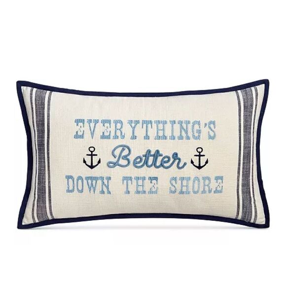 14X24 Down the shore Decorative Pillow Lacourte - Picture 1 of 4